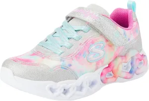 Skechers Unisex-Child Infinite Heart Lights-Color Sneaker