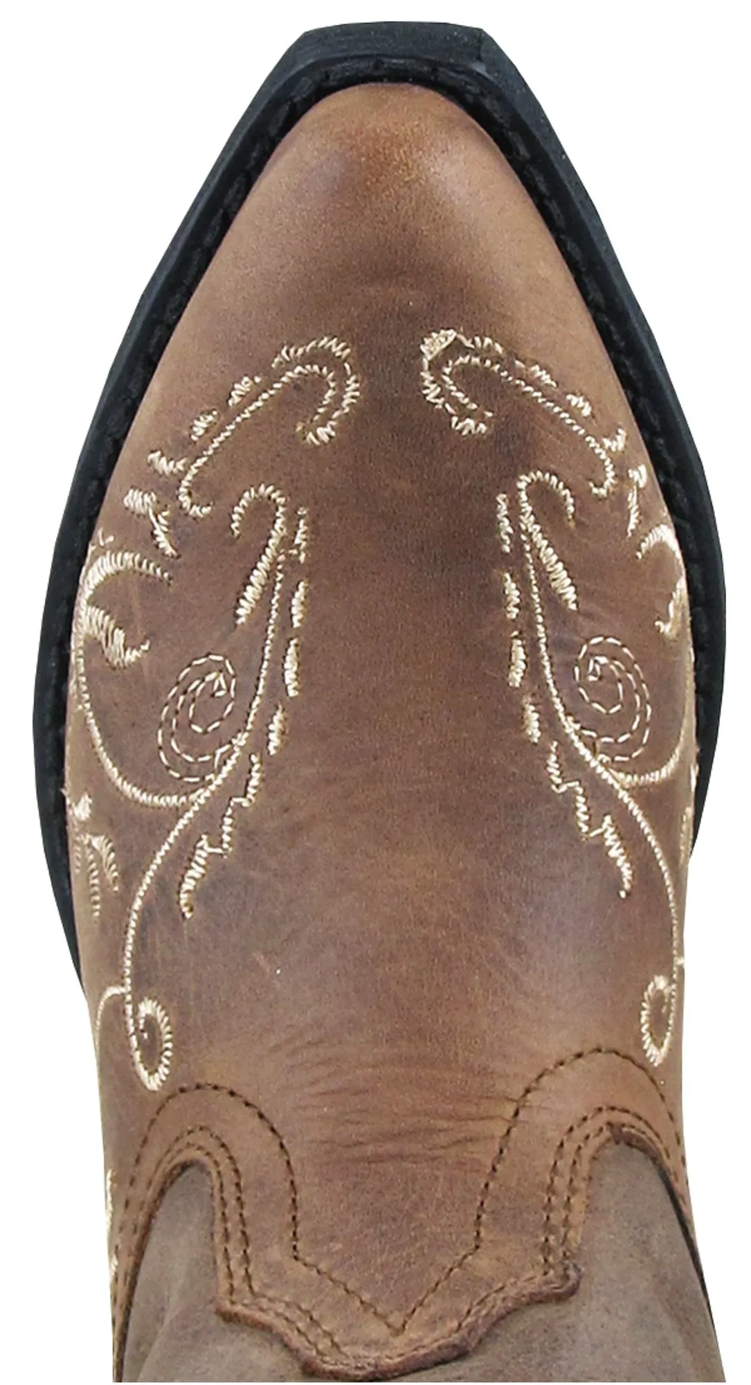 Smoky Mountain Youth Girls Jolene Brown Leather Cowboy Boots 4.5 D