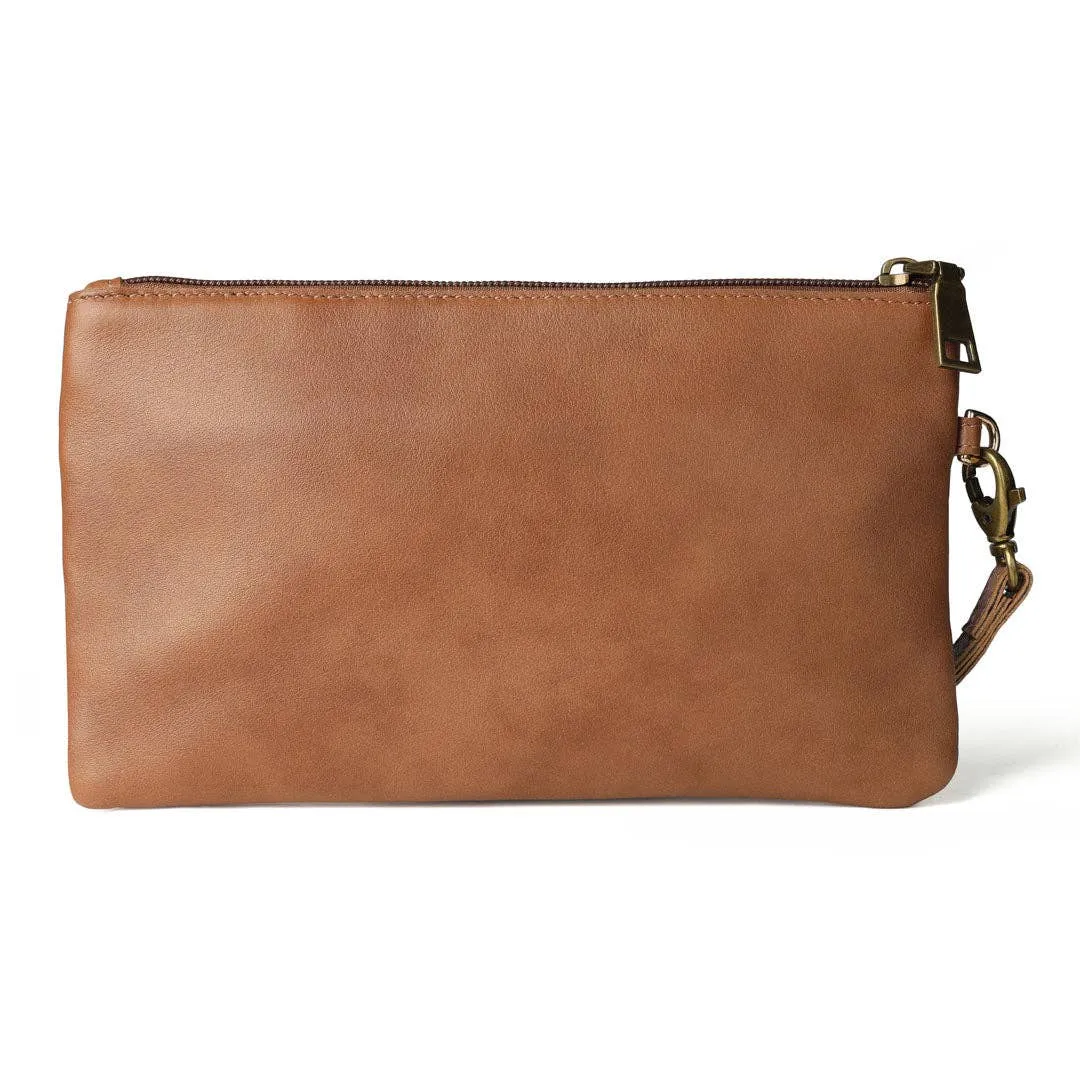 Snaffle Bit Clutch Bag, Brown