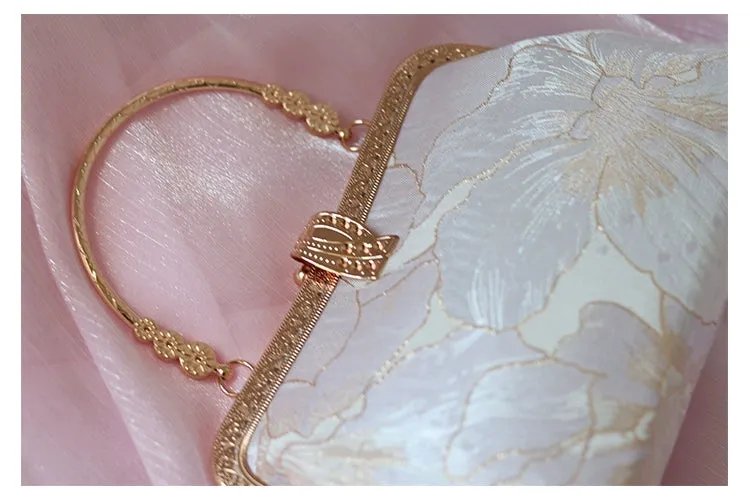 Spring Bag Advanced Texture Niche Style Portable My Mom Handbag with Dress and Cheongsam National Style Bag