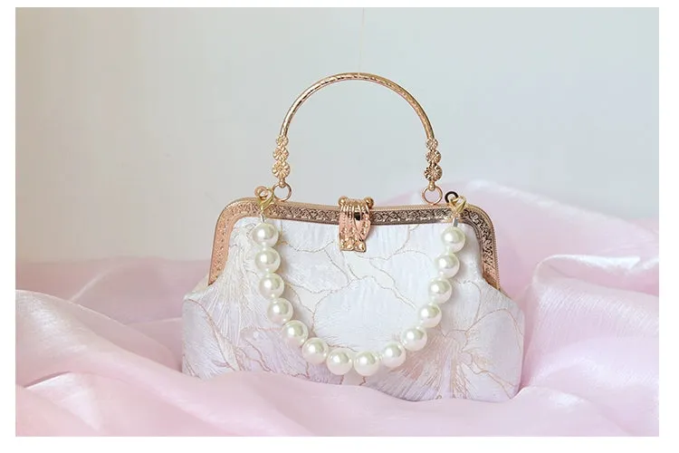 Spring Bag Advanced Texture Niche Style Portable My Mom Handbag with Dress and Cheongsam National Style Bag