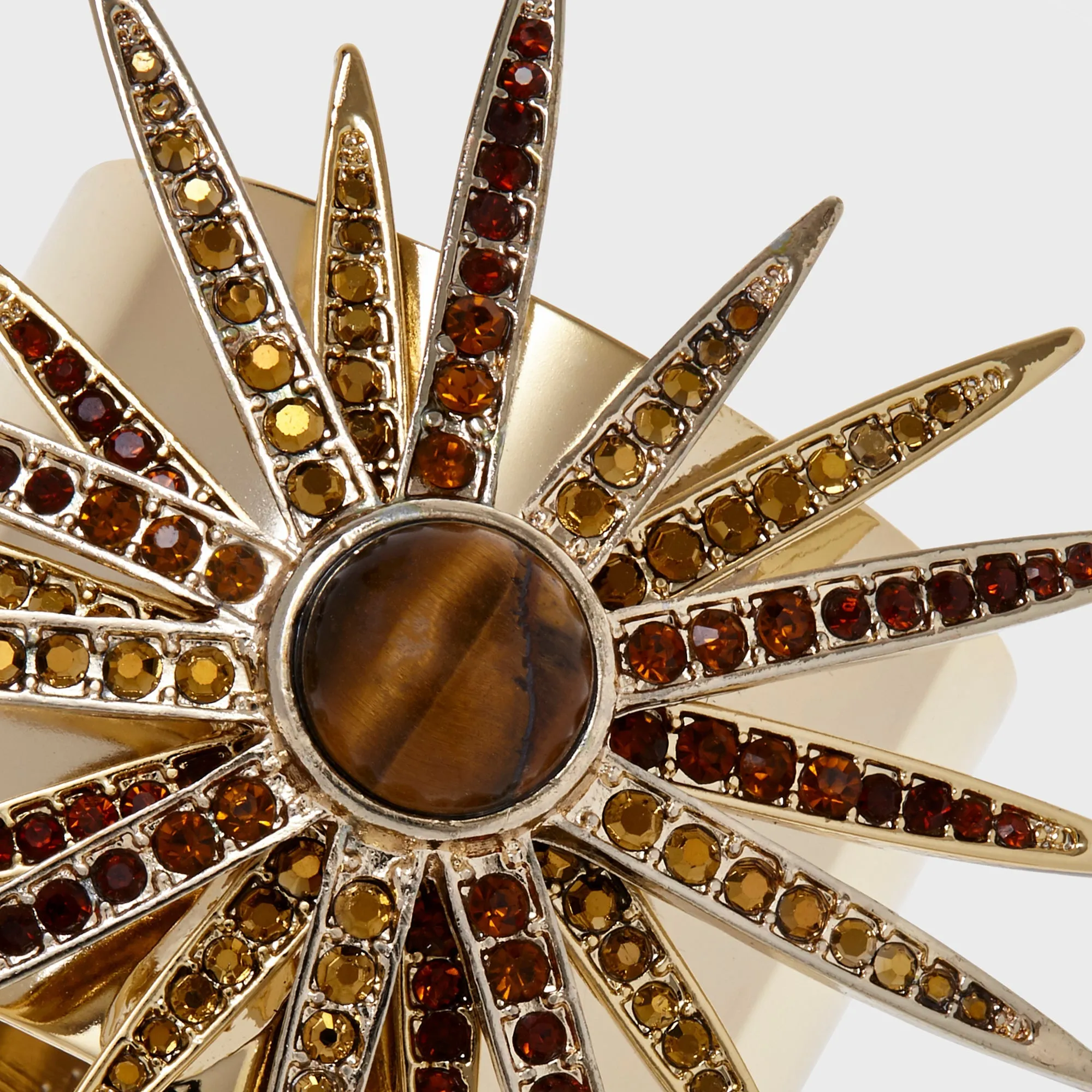 Starburst Napkin Rings, Topaz, Set of Two