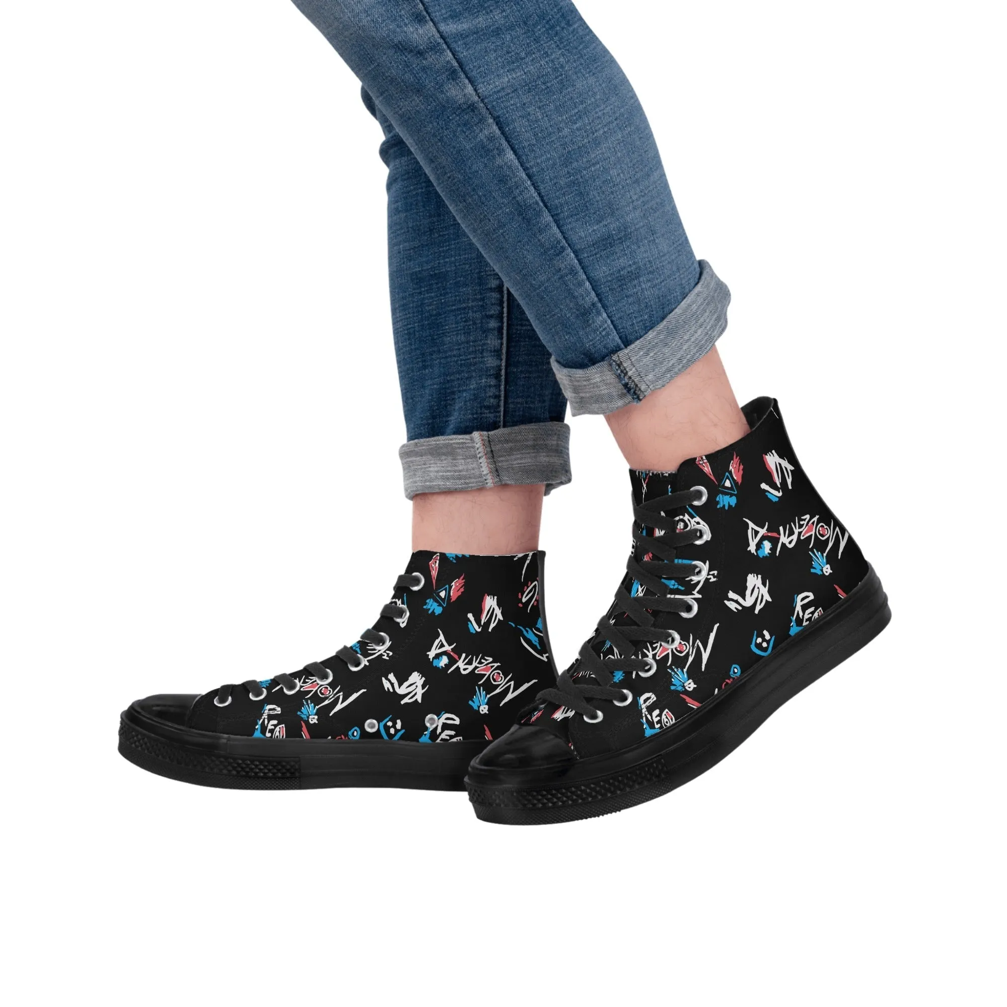Terminator T-800 Modern High Top Canvas Sneakers | Punk Rock Fashion