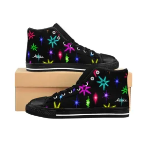 The Big Lebowski's Neon Stars Shoes | High-top sneakers