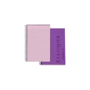 TOPS Docket Gold Classified Business Notebooks - 100 Sheets - Coilock - 20 lb Basis Weight - 5 1/2" x 8 1/2" - Orchid Paper - Clear Cover - Poly Cover - Heavyweight, Perforated - 1Each