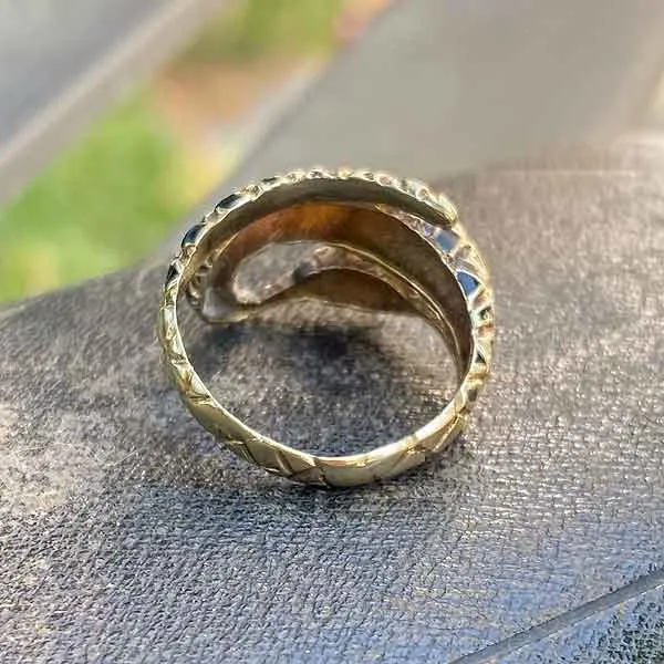 Vintage Enamel Snake Ring