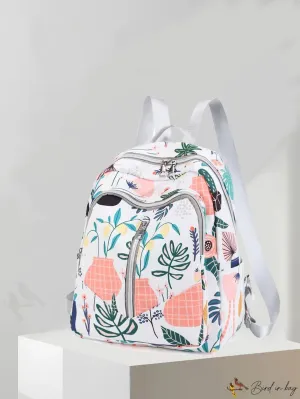 Waterproof Baby Diaper Backpack Flower White - Sunshine