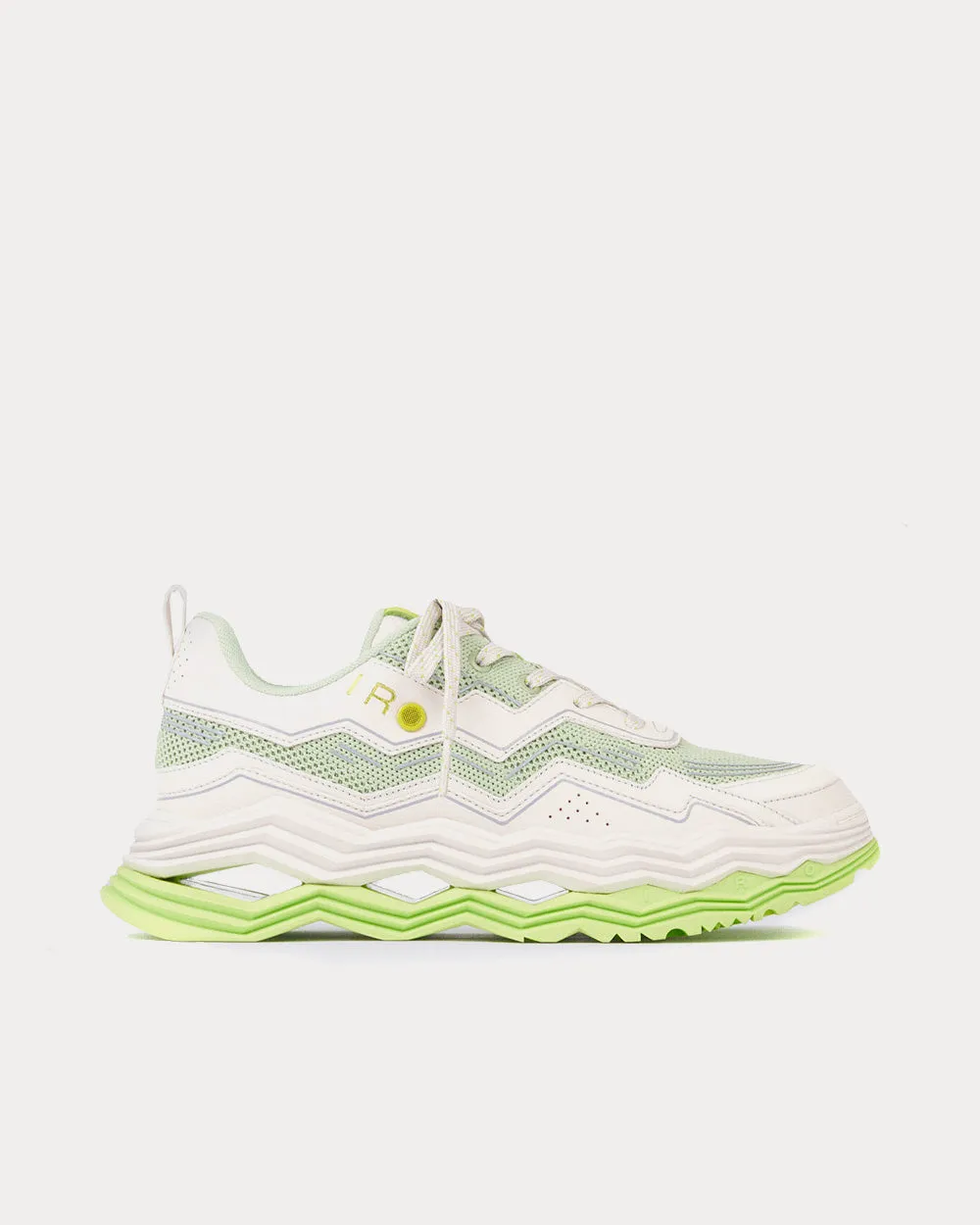 Wave Chunky White / Green Low Top Sneakers