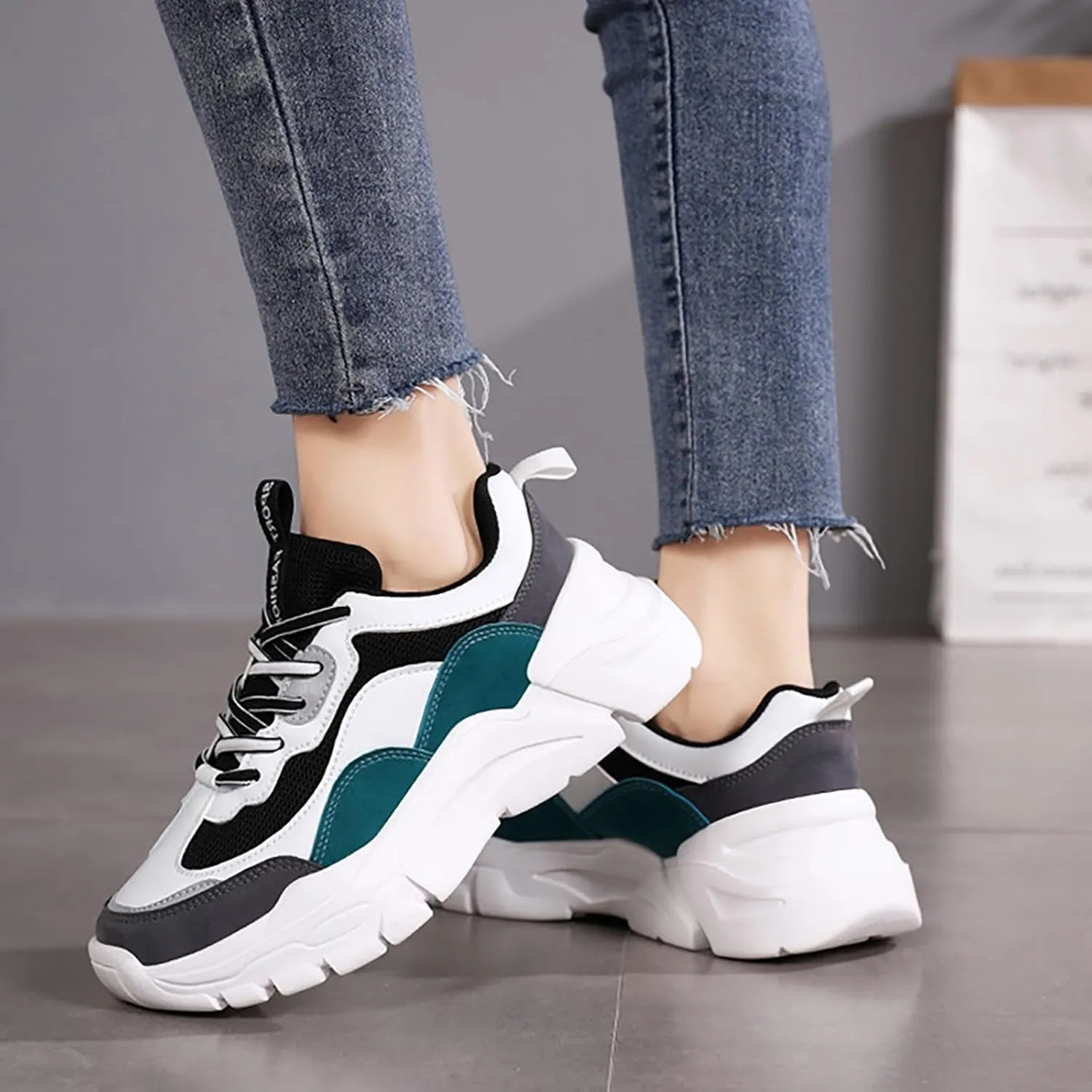 Womens Non Slip Work Shoes Women Tennis Shoes Womens Fashion Sneakers Women's Walking Shoes Tennis Sneakers for Workout