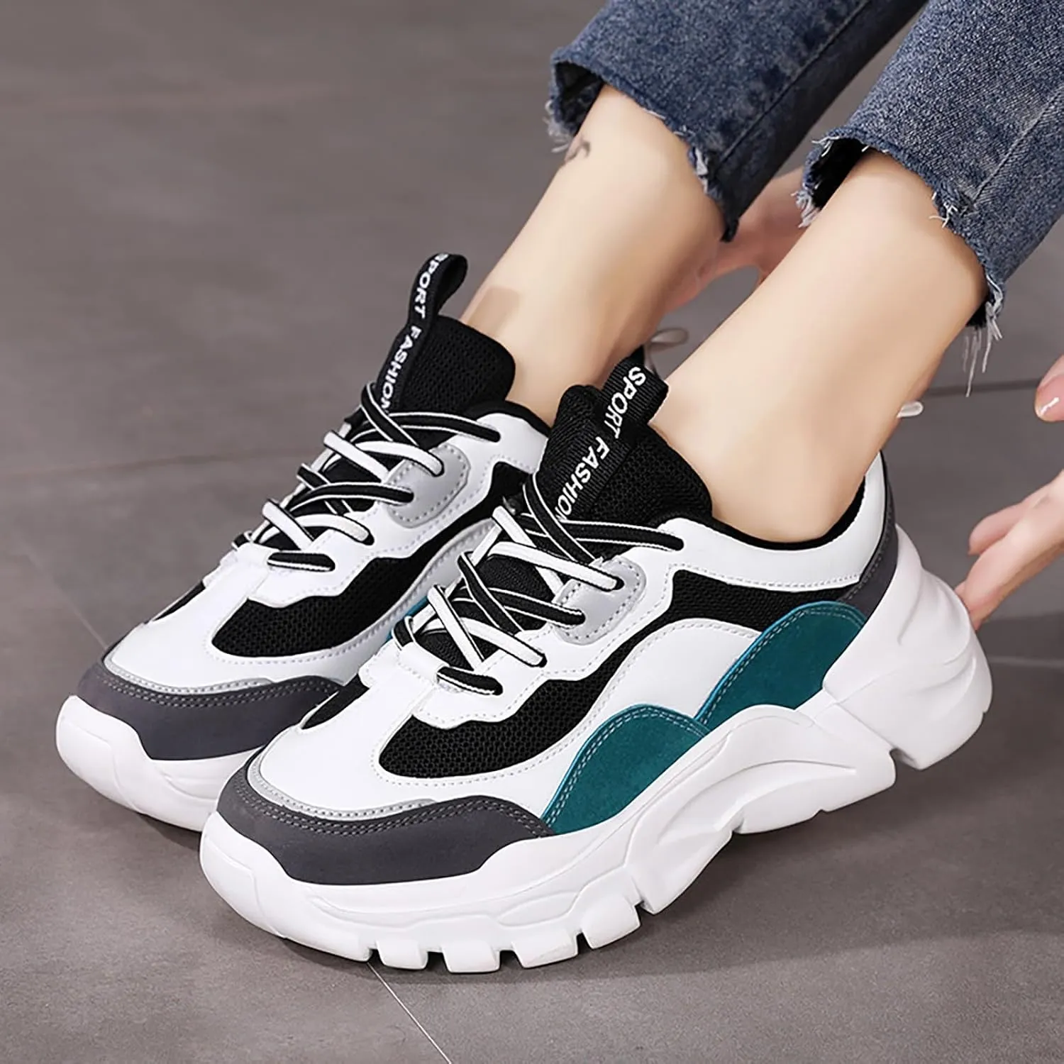 Womens Non Slip Work Shoes Women Tennis Shoes Womens Fashion Sneakers Women's Walking Shoes Tennis Sneakers for Workout